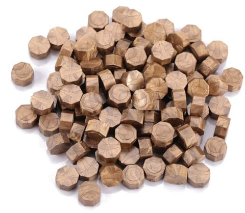 Gigicial 100 Stück Siegelwachsperlen, Siegelwachskügelchen für Wachssiegelstempel, für Hochzeitseinladungen, Wachssiegelstempel, Weihnachten, Geschenkverpackung, Karte, (Bronze)