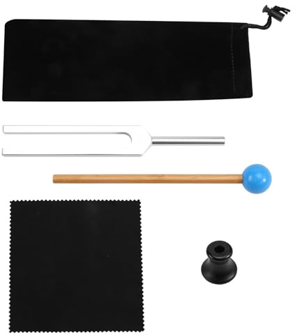Begchy 432 Hz Stimmgabel mit Hammer, für Heilende Klangheiltherapie und Yoga, Stimmgabel Aus Aluminiumlegierung, Silberfarben