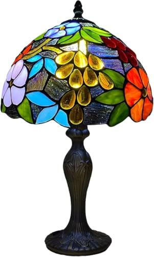 MaxSell Tiffany Style Table Lamp, Handcrafted, 10 inch Bedside Light, Desk Lamp, Stained Glass (TFTL1009)