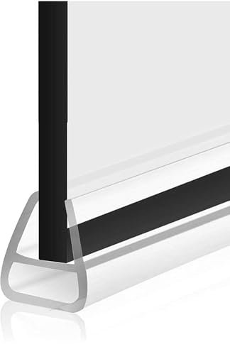 Duschdichtung für Duschtüren, 200cm Ersatzdichtung für Dusche, U-Form Duschtürdichtung, Dichtung für 6/8/10/12mm Glasdicke Glastür Duschwand Badewanne Duschkabine Wasserabweiser (6 mm)