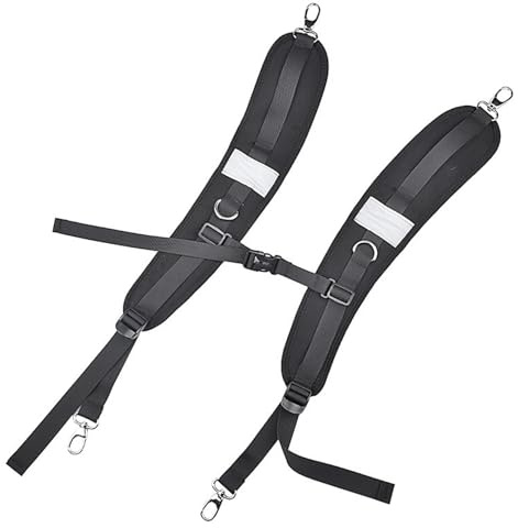Joygoodta Backpack Shoulder Straps, Adjustable Replacement Shoulder Strap, Reflective Padded Bag Straps, Waterproof Strap for Travel Camping Outdoor Sports (Black)