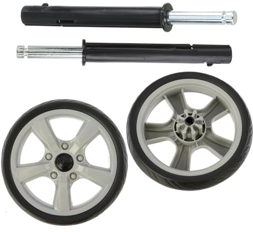 Ruote in ghisa in plastica per carrello da giardino LOAD&GO, 95 litri, carro a due ruote IWO95, nero, diametro 20 cm, larghezza 4 cm, sistema di montaggio ruota incluso
