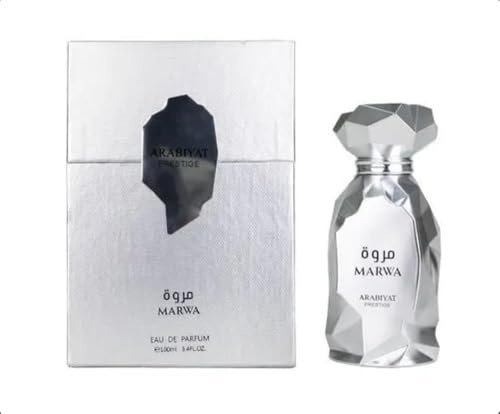 Arabiyat Prestige Marwa Eau de Parfum, 100ml, Silver For Men Made in UAE