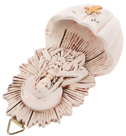 Alipis Holy Water Font for Wall Elegant Resin Catholic Decoration for Home Entryway for First Communion and Confirmation