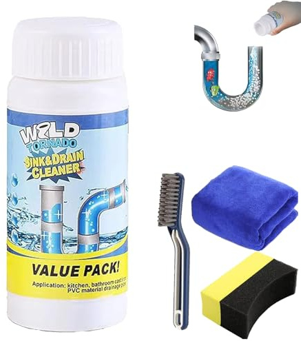 Vollstern Abflussreiniger, Abflussreiniger Schaum, Rohrreiniger Schaum, Abfluss Reiniger, Rohrreiniger Drain Cleaner für Badewanne, Waschbecken, Toiletten (1 Stück(110g))