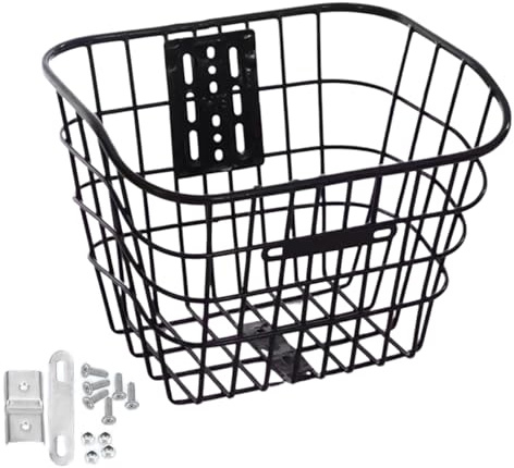 Panier De Vélo - Transport Sac Emplettes Bicyclette - Velo Avants en Maille Métallique - Caisse Amovible Facile À Installer pour La Plupart des Vélos Et Vélo Électrique