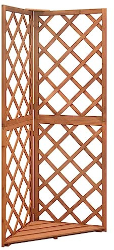 Générique Treillis d'angle 50x50x145 cm Bois de Sapin Massif,Maison & Jardin,Pelouses & Jardins,Vie en extérieur,Structures extérieures,Arches, treillages & pergolas de Jardin,Brun,4.05 KG,316407