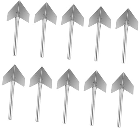 HAMPPLIES 10 Pièces Couteaux à Angle Intérieur en Acier Inoxydable Lame Plate et Poignée Confortable pour Réparation Murale et Enduit Précis