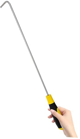 TOPPERFUN Gancio per Tapparella Avvolgibile in Acciaio e Gomma Maniglia Antiruggine per Porte Scorrevoli e Copri Pozzetto Strumento Resistente e Facile da Pulire per Uso Domestico