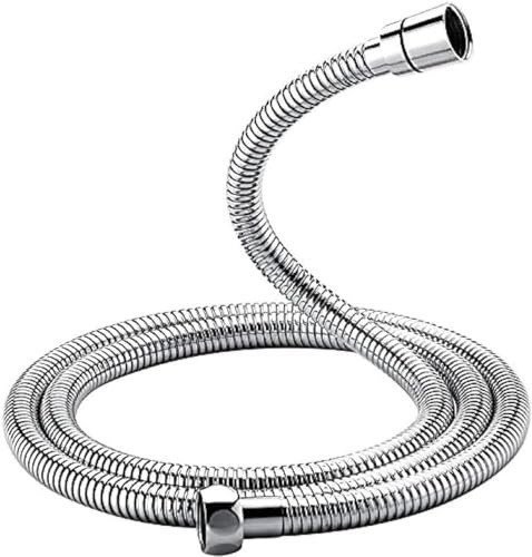GRIFEMA Flexible Douche 3m, Tuyau Douche en Acier Inoxydable, Anti-Torsion & Anti-Pliure, Antifuite, Universel G1/2, Remplacement Robuste avec Raccords en Laiton et Joints, Chrome/Argentée
