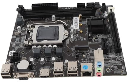 KIMISS H61 Mining Mainboard LGA 1155 ITX Motherboard mit NVME M.2, WLAN, VGA, 6 USB2.0, 3, Kompatibel mit I3 I5 I7 Prozessoren