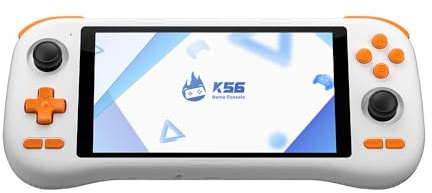 K56 Android Handheld Game Console, 6GB RAM,128gb plus 128GB 20,000+ Games Included, Portable Gaming Device with Type-C Charging (White)