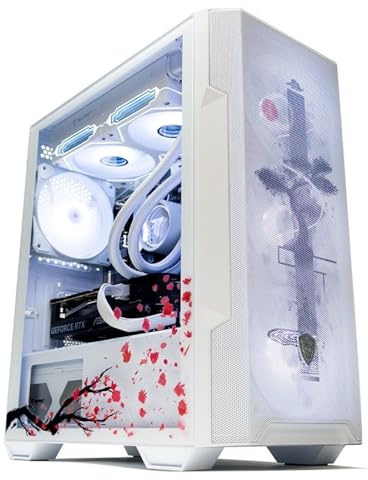 PcCom Ready Gaming PC Ryzen 7 5800X, RTX 5060, 32GB RAM, 1TB SSD M.2, PC Sobremesa Gaming Blanco Alto Rendimiento 4K, Japan Edition
