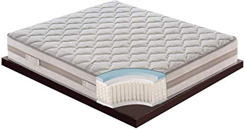 materassi e doghe Tonnentaschenfederkernmatratze mit Memory Schaum 7 Liegezonen und 1600 Federn – Modell Plus - 25cm hoch- gerollt, vakuumverpackt 100% Made in Italy - h3 (160x200cm)