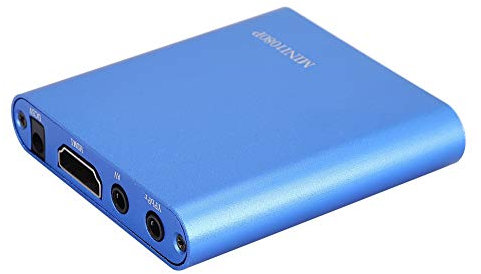 Reproductor Multimedia HDMI, decodificador de Disco Duro Mini Reproductor Multimedia Digital Full HD 1080P con Soporte de Control Remoto Puerto AV/Video MKT/Películas BLU-Ray(Azul EU)