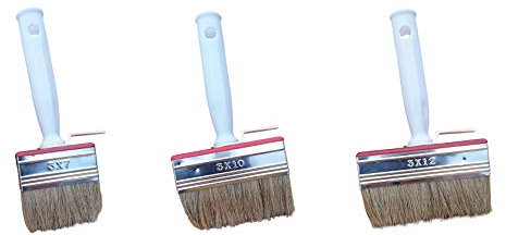 varivendo Flächenstreicher Flachpinsel Lasurpinsel verschiedene Größen (3er Set)
