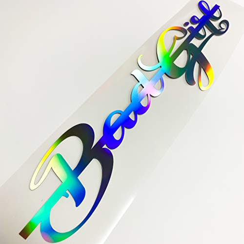 1A Style Sticker Autoaufkleber Bad Girl Oilslick Hologramm Frontscheiben-Aufkleber Tuningsticker schillernde Effekte Girl Car Cinderella Ladydriven