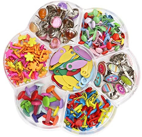 Milageto 1 of Box ​​Papierverschluss DIY aus aus Splint Brads Craft für Album Scrapbooking Card, E