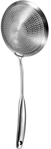 Cabilock Colador Skimmer para Freír Cucharas De Acero Inoxidable Colador Metalico Cuchara Ranurada para Servir Cucharas De Metal para Servir Espumadera De Cuchara Espiral Alambre De Acero