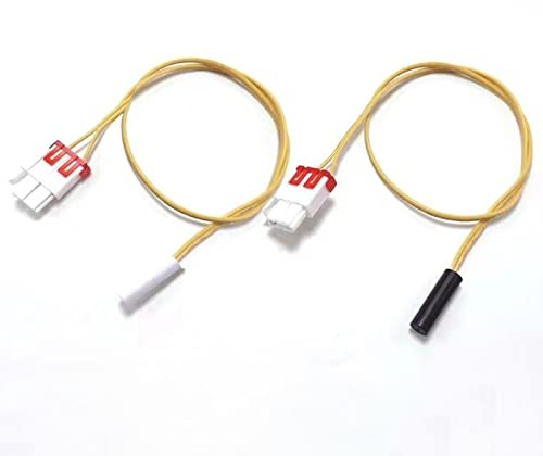 2Stück (1Stück schwarz + 1Stück weiß) Abtausensor Temperaturfühler 5k Sensor Abtausensor Sonde DA32-00006W für Samsung Kühlschrank Teile