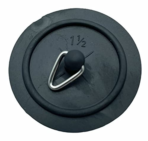 Replacement Basin/Sink Plug (Small 1 1/2 (38mm), Black)