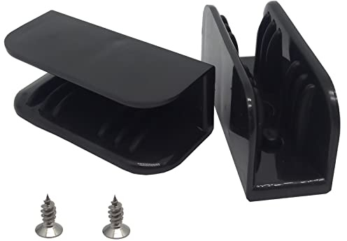Lot de 6 blocs anti-collision pour porte de douche - Guide de bas de meuble - Pour porte coulissante en verre - Avec vis (noir)