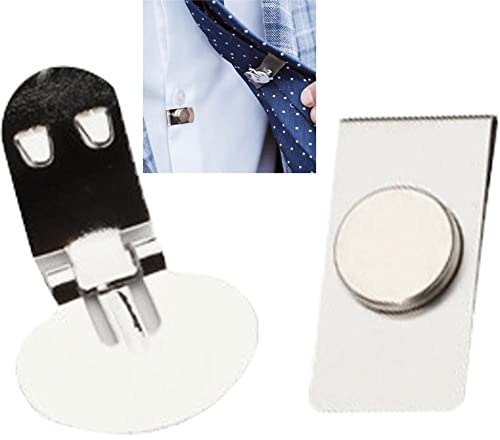 Vepoty Magnetischer Krawattenhalter Verschleißfester, unsichtbarer Krawattenhalter, Hemd-Krawattenklammern, tragbar, praktisch, Kragenstange, Krawattenhalter, Krawattenklammer