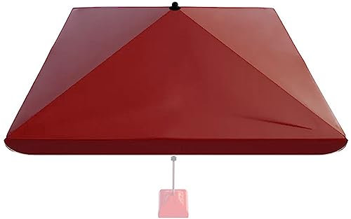 ZJIEX 2x2m 3x3m Rettangolare Panno di Ricambio per Ombrellone, Copertura di Ricambio per Ombrellone Quadrato A 4 Stecche, Lavabile (Color : Wine, Size : 3x3m/9.8x9.8ft)