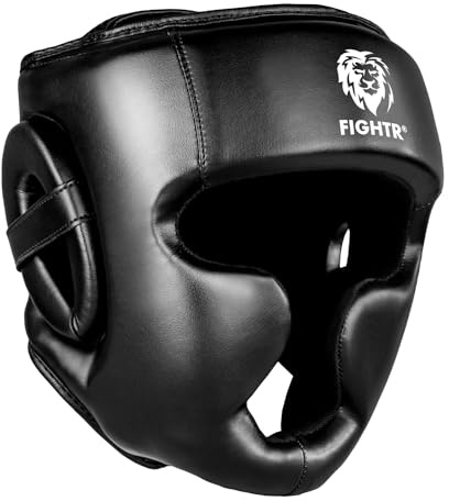 FIGHTR® Kopfschutz mit bestem Sitz für maximalen Schutz | Boxhelm für Sparring | Verstellbare Größe für Boxen, MMA, Muay Thai, Kickboxen & Kampfsport