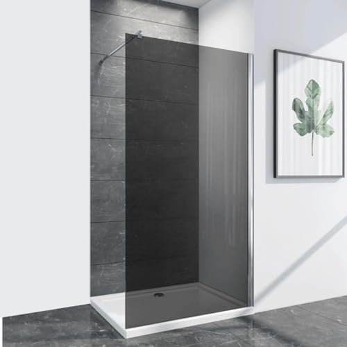 Frascio Box Doccia Walk In 100 cm Alto 200cm Cristallo Temperato Fume’ da 8mm