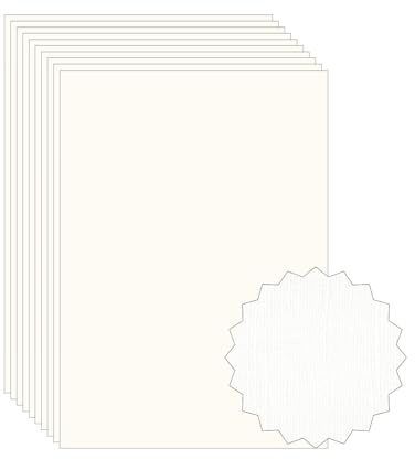 ASENME Papel texturizado con relieve. A4 – 30 Unidades Cartulinas texturizadas (A4 / 30 Unidades, Blanco roto)