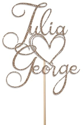 KreateSquare Personalised Cake Topper, Custom Name Party Cake Decoration
