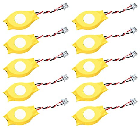 10pcs New Notebook BIOS CMOS Laptop Motherboard PC PLC 3V CR2032 2032 Li-ion Cell Button Battery with 3 Wires 3Pin Cable