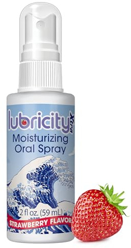 Lubricity Xtra Dry Mouth Spray - Advanced Formula - Hyaluronic Acid and Xylitol, Saliva Substitute Moisturizing Oral Spray, The Most Satisfactory Solution in Dry Mouth Products (2 Fl. Oz., Strawberry)