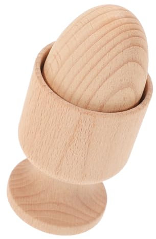 VICASKY 1 De Huevera De Madera Juguete De Entrenamiento Preescolar Juguete De Práctica De Habilidades Huevo con Huevera Juguete De Coordinación Ojo-Mano para Juguetes