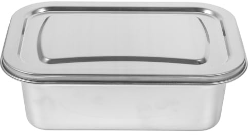 ABOOFAN Récipient À Crème Glacée 1600 Ml Boîte De Congélateur En Acier Inoxydable Baril De Crème Glacée Bol De Collation Hermétique Récipient De Stockage Des Aliments De