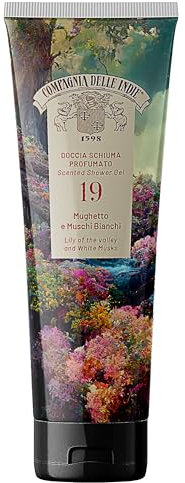 Compagnia delle Indie Mousse de douche 19 | 250 ml | Muguet et musc blanc | Hydratante | Végétalien et sans cruauté envers les animaux (mousse de douche muguet et musc blanc)