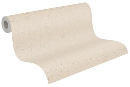 A.S. Création Vliestapete mit 3D Effekt - hochwertige Tapete Grafik 399342 in Beige, Creme, Weiß - Tapete Vlies 3D Optik - Made in Germany