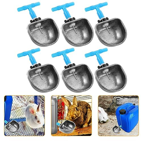 Milisten 6stücke Kaninchentränke Wasserspender Für Häschen Trink Schüssel Kaninchen Trinker Zubehör Wasserbehälter Futterautomat Für Haustiere