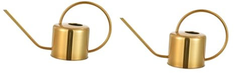 BESPORTBLE 2stücke Gartenbewässerungskanne Aus Edelstahl Mit Langem Auslauf Für Sukkulenten Und Zimmerpflanzen Goldfarben