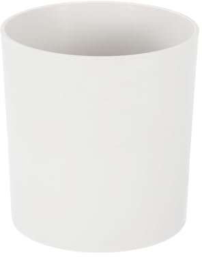 M METERXITY 1Lot de Pot de Fleurs en Plastique, Pot de Fleur Rond en Plastique de 8 Pouces, Conteneurs de Plantes pour l'Intérieur/Extérieur/Jardin, Support de Plante [Blanc]