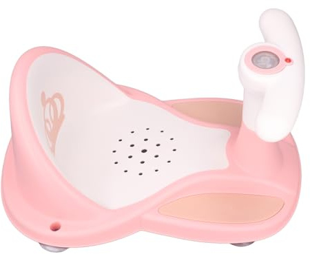 Badewannensitz, Baby-Badewannensitz, Baby-Badewannenständer, Baby-Badewannenstütze für die Badewanne, Kleinkind-Badewannenstuhl mit Saugnäpfen für die Babybadewanne (Rosa)