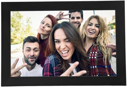 Marco de Fotos Digital Inteligente de 10,1 Pulgadas, Pantalla Ancha IPS, Marco de Fotos WiFi con Almacenamiento de 16 GB, Soporte de Aplicación para Frameo, Resolución de 1280 X