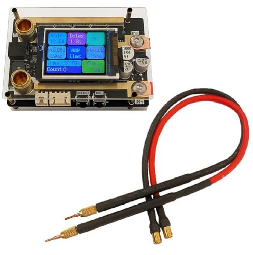 Joselin XW1 Tragbares Punktschweißgerät, DIY-Zubehör, 18650 Lithiumbatterie, Nickelblech, Farbbildschirm, LCD-Doppelpuls, 12 V