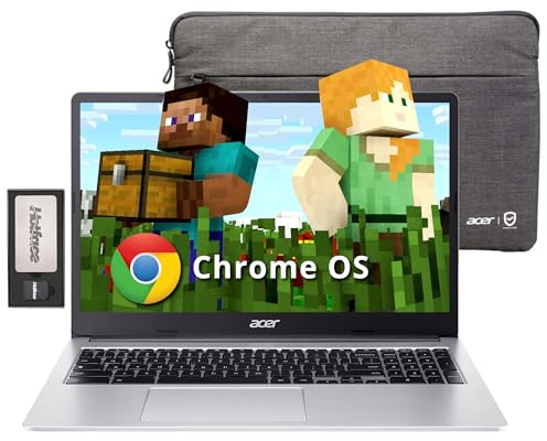 Acer Chromebook 315 Laptop HD de 15.6 pulgadas, Intel Pentium N6000, 4 GB LPDDR4X, 288 GB de almacenamiento (eMMC de 128 GB y juego de estación de acoplamiento de 160 GB), gráficos Intel UHD, teclado