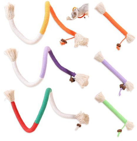 YZROHYI 6 Stück Kaustangen Katzenspielzeug Beißseil,Zahnreinigung Katzenminze Gegen Mundgeruch,Silvervine Spielzeug,Matabi Sticks Katze Zahnpflege,Zahnreinigende Knabberstangen,Katzen Kausticks