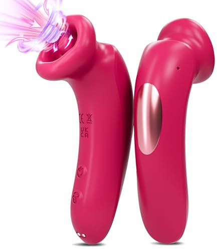 Klitoris Stimulator Sauger Zunge Vibration mit 3Saug-&10Zungenleck-&Vibrationsmodi Druckwellenvibrator Zungenvibrator Sex Spielzeug Toys Nippelsauger Auflegevibrator für Sie Frauen die Frau Vibrator