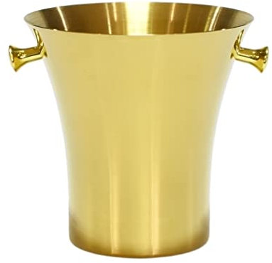 MEIZHITU Eiskübel Für Parteien Verdickter Edelstahl-Eiskübel Wein-Champagner European Home Outdoor Bier-Eiswürfel-Eimer Getränkekübel Für Zuhause Bar(Gold)