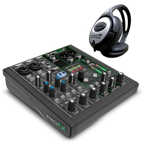 Mackie ProFX6v3+ 6-kanaliger Analogmixer Bluetooth Mischpult Interface mit keepdrum Kopfhörer