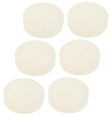 HEMOTON 6 Stück Hockey-Pucks PVC Eishockey Pucks Eishockey zubehör Puck für Training, Weiß